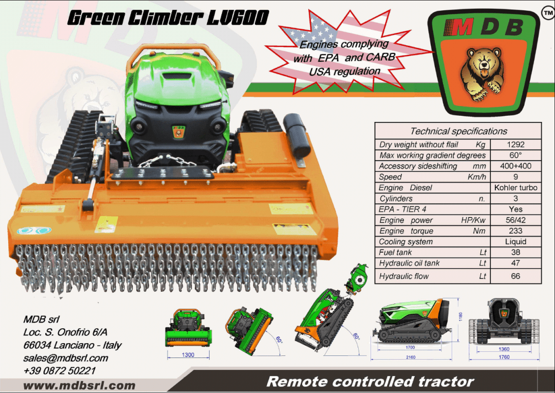 Green Climber LV 600 remote control mower Coastline Mowers